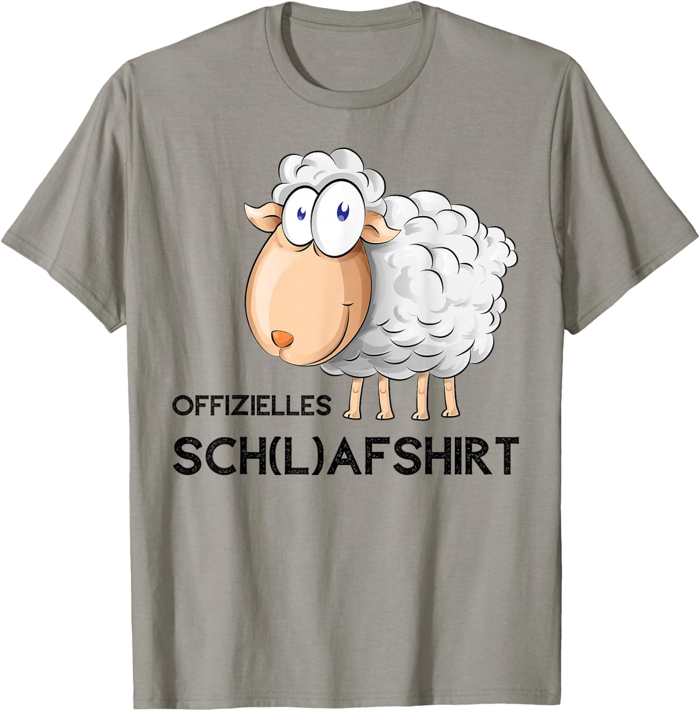 HYPNOTAO SHOP Official Sleep Shirt Sheep Pyjamas Nightdress Grey Small Classic Cartoon Sheep Sleep Shirt T-Shirt - T-Shirt | Sand