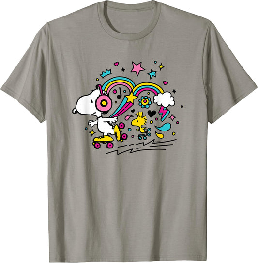 Peanuts - Snoopy Woodstock , blue T-Shirt - T-Shirt | Sand