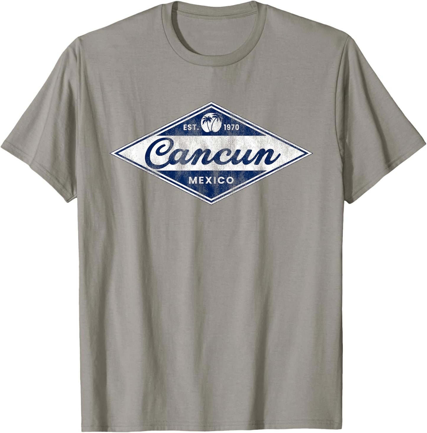 Vintage Cancun Palm Trees retro 70s Surfer Mexican Vacation T-Shirt - T-Shirt | Sand