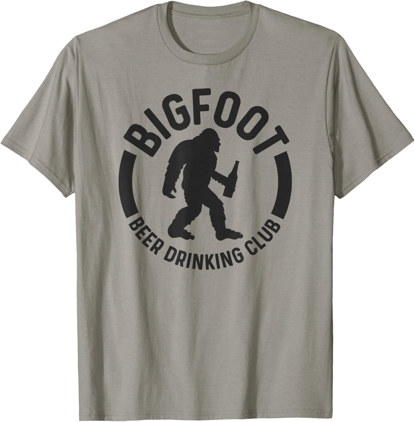 Bigfoot Beer Drinking Club Funny Sasquatch Believer Camping T-Shirt - T-Shirt | Sand