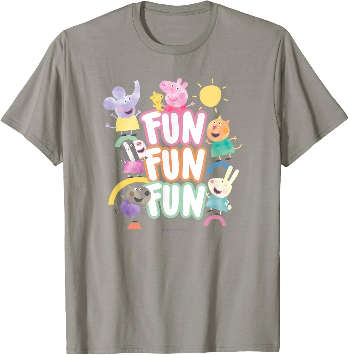 Peppa Pig Fun Fun Fun Friends Playground T-Shirt - T-Shirt | Sand