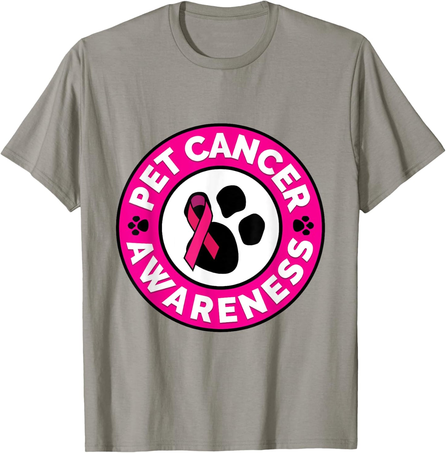 Pet Cancer Awareness T Shirt Canine Dog Cat Cancer Women Girls Kids T-Shirt - T-Shirt | Sand