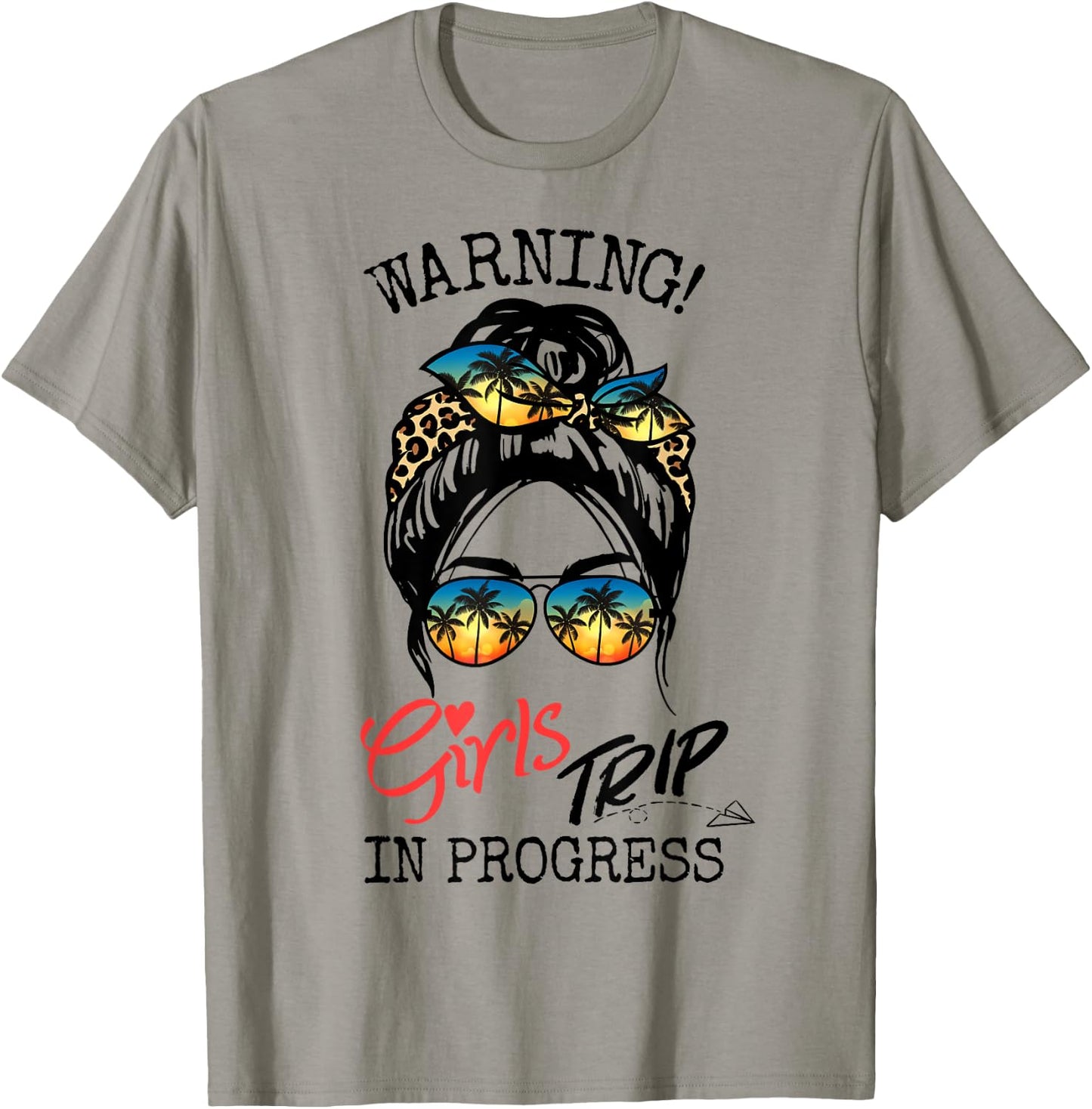 Girls Weekend, Vacation Squad Warning Girls Trip In Progress T-Shirt - T-Shirt | Sand