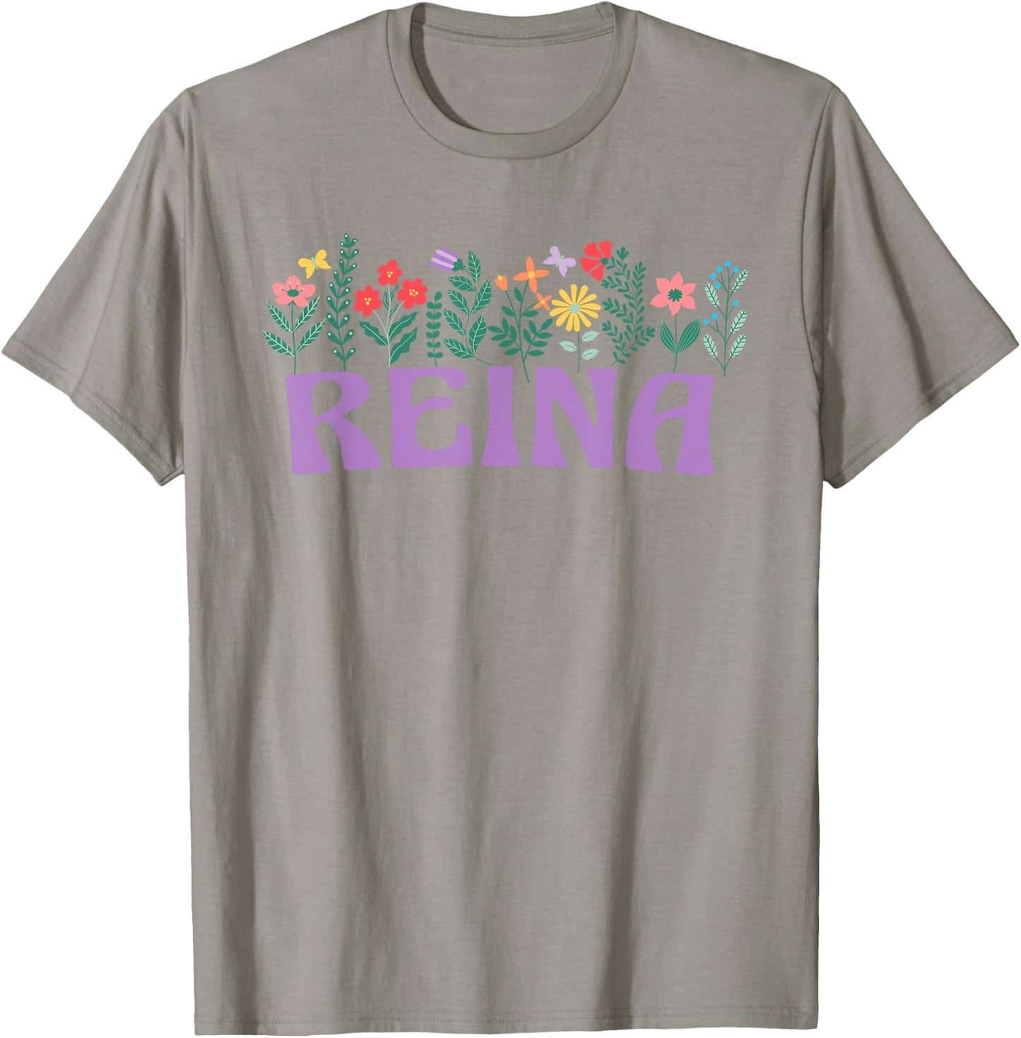 Wildflower Floral Queen Name Mother's Day Women's , white, S T-Shirt - T-Shirt | Sand