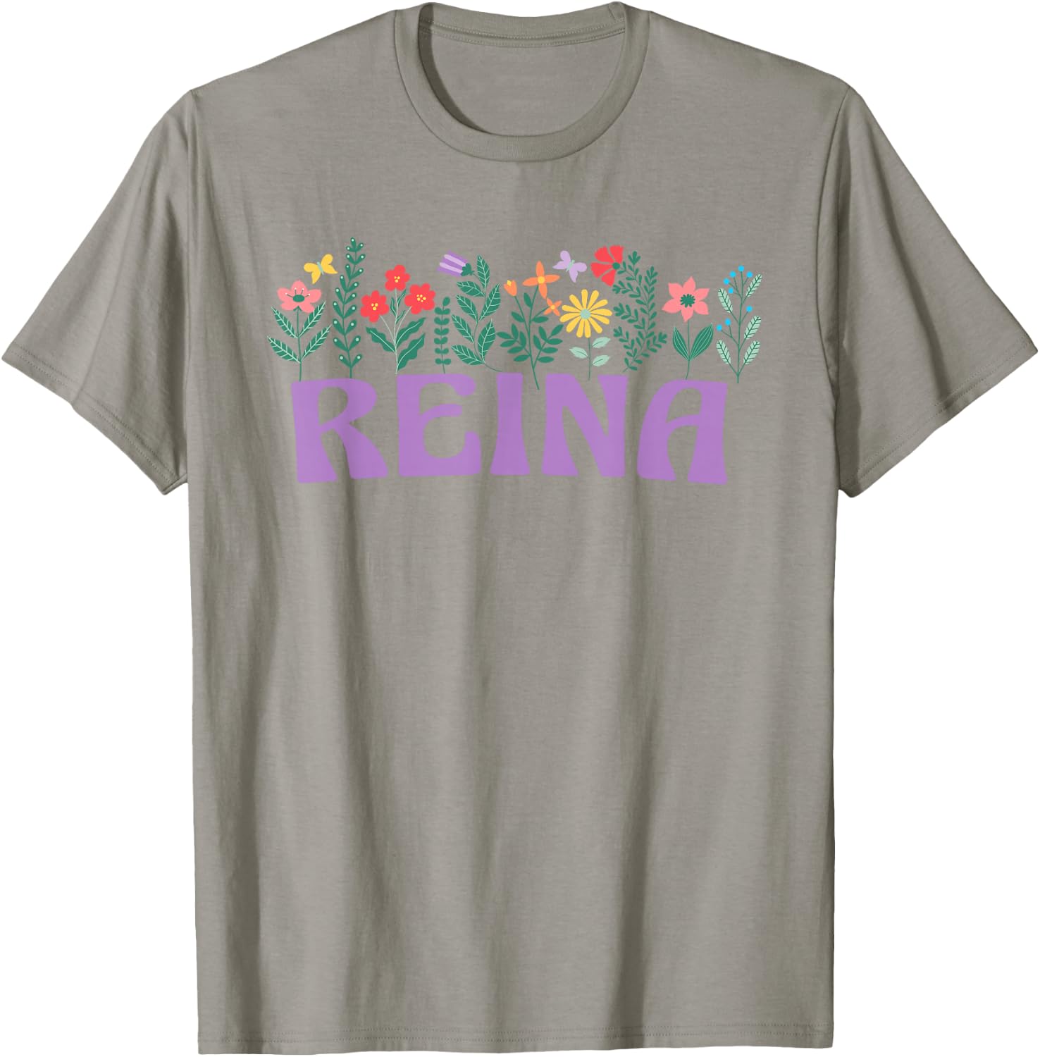 Wildflower Floral Queen Name Mother's Day Women's , white, S T-Shirt - T-Shirt | Sand
