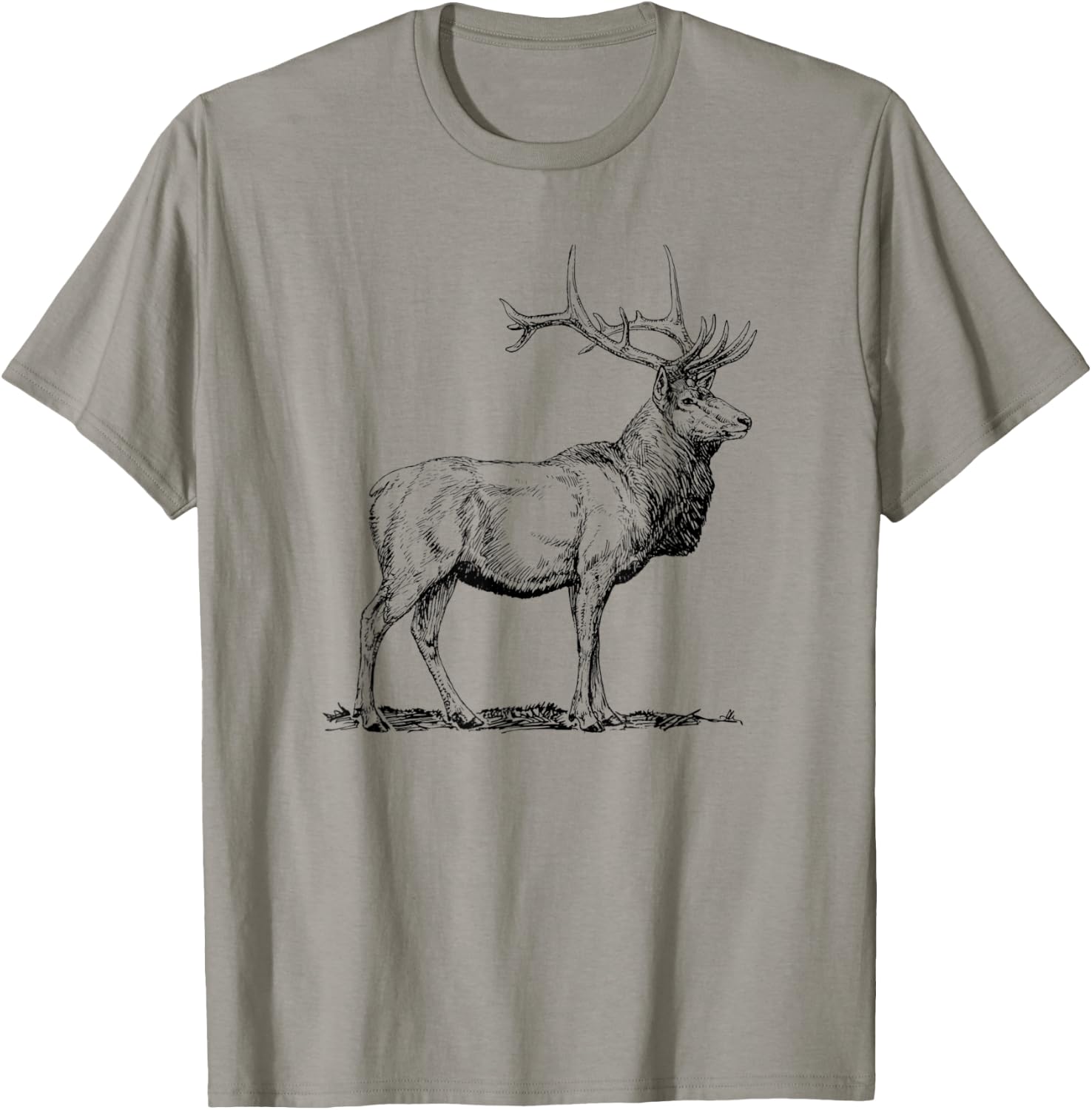Cute Deer Whitetail Buck Illustration Graphic Boy & Girl T-Shirt - T-Shirt | Sand
