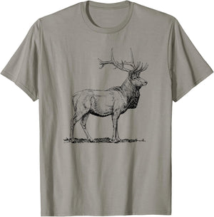 Cute Deer Whitetail Buck Illustration Graphic Boy & Girl T-Shirt - T-Shirt | Sand