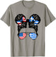 Half American Half Greek Girl USA Greece Flag Patriot T-Shirt - T-Shirt | Sand