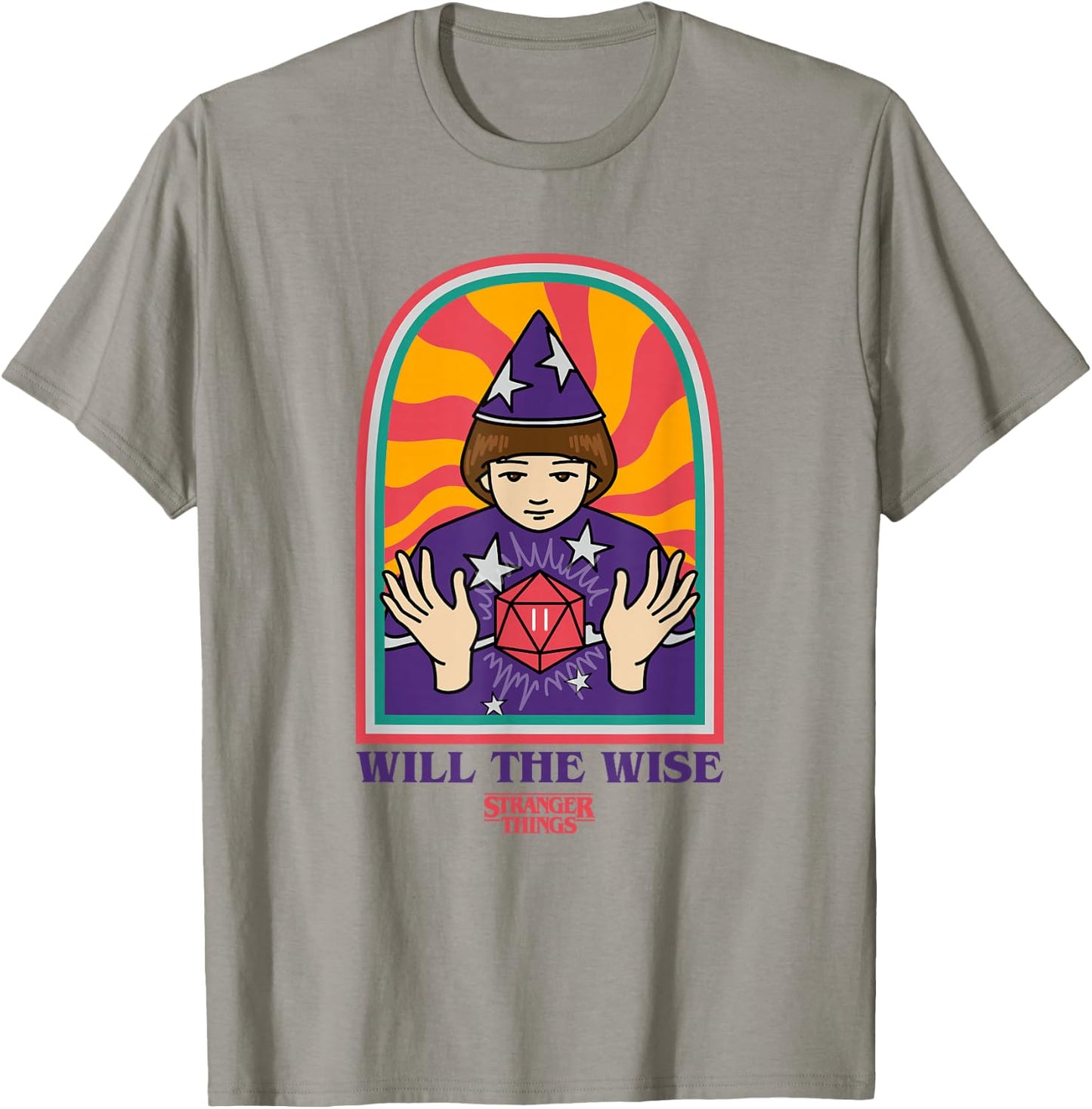 Stranger Things Will The Wise Dungeons & Dragons Tarot Card T-Shirt - T-Shirt | Sand