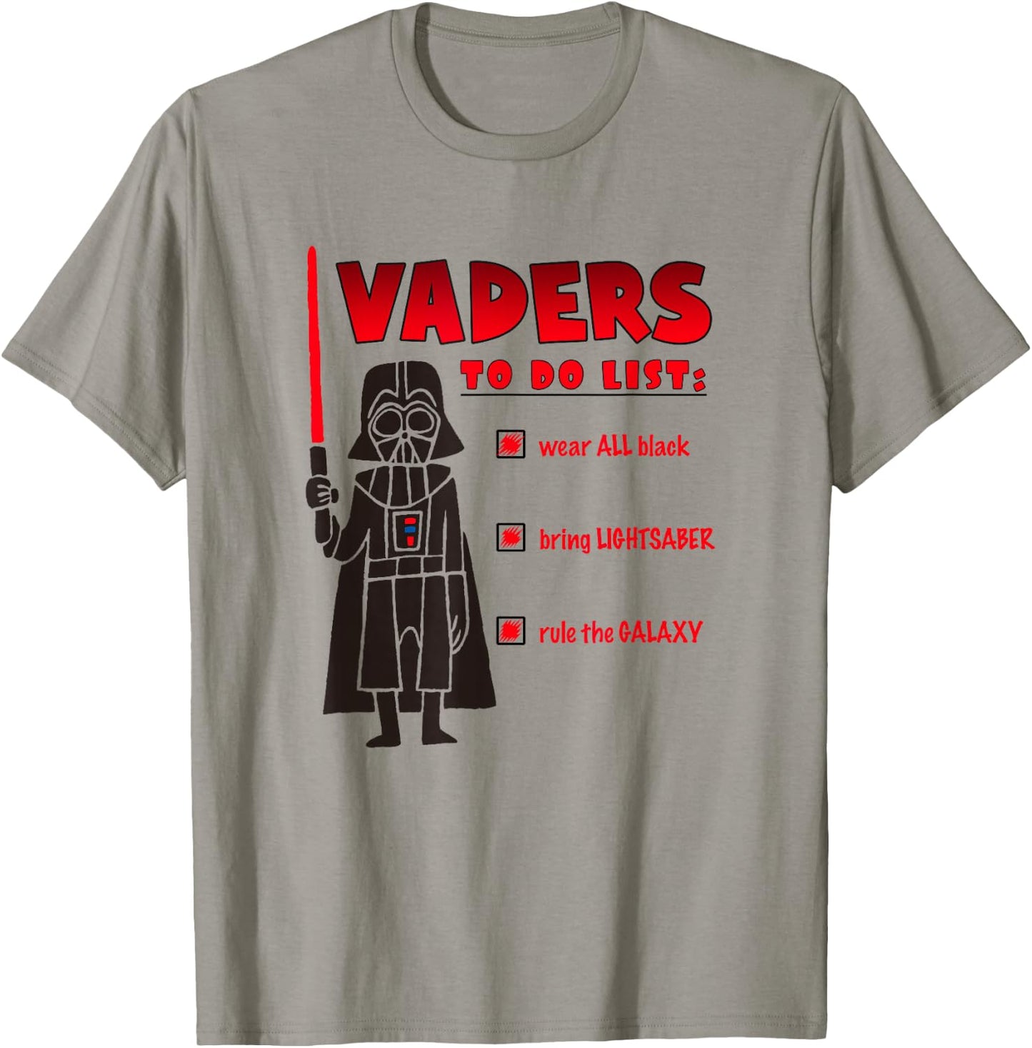 Star Wars Classic Darth Vader Rule The Galaxy To Do List T-Shirt - T-Shirt | Sand