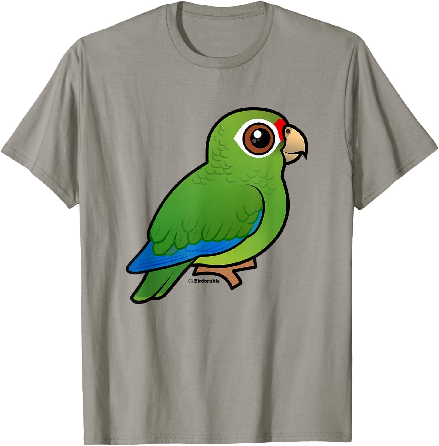 Cute Cartoon Puerto Rican Amazon Bird Fun Birdorable Parrot T-Shirt - T-Shirt | Sand