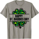 Happy St. Baddies Day Patrick's Day Leopard Shamrock Irish T-Shirt - T-Shirt | Sand