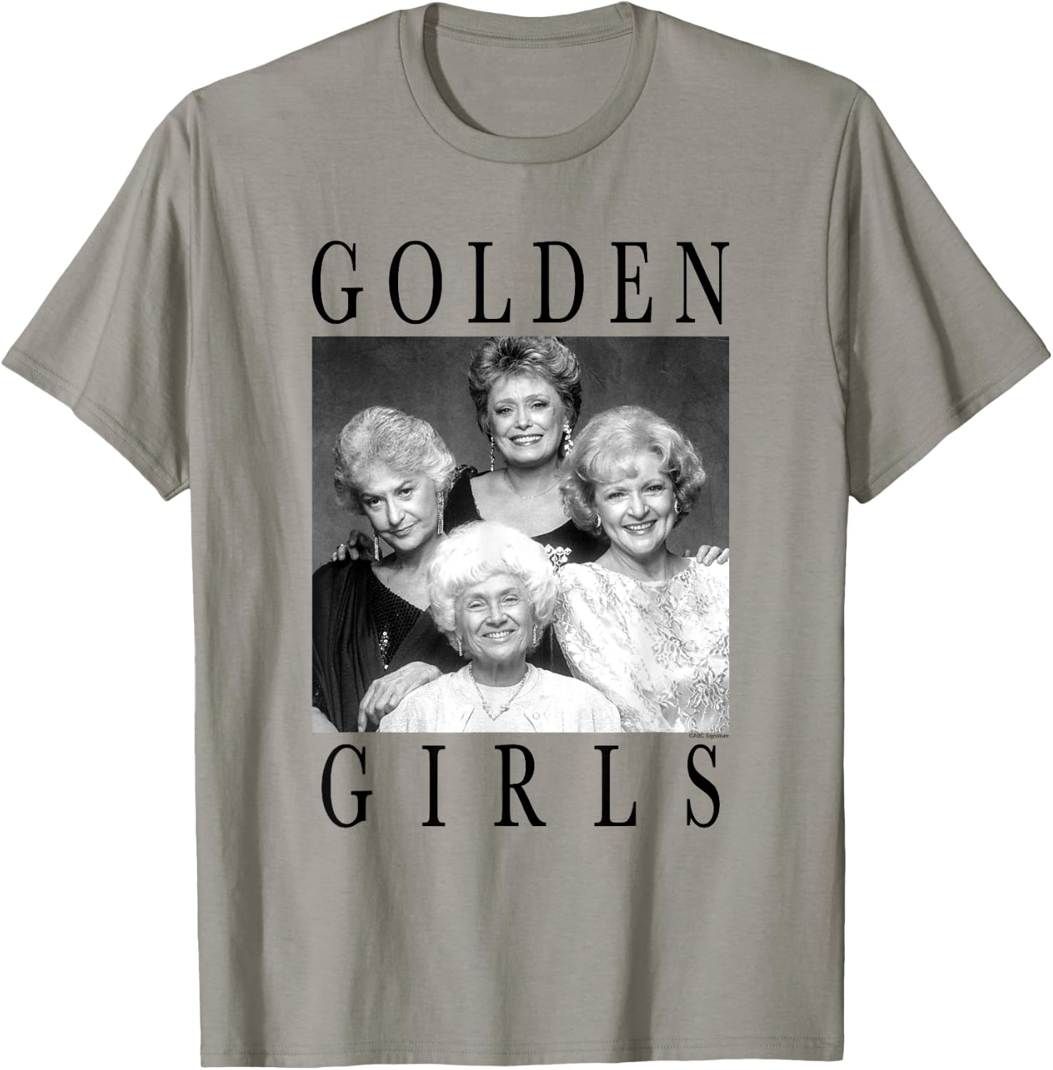 The Golden Girls Iconic Queens Vintage Group Shot Portrait , White T-Shirt - T-Shirt | Sand