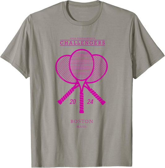 Pink Tennis Rackets - Challengers Movie T-Shirt - T-Shirt | Sand