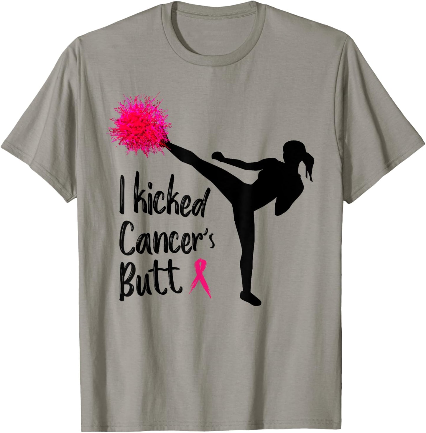 I kicked Cancer's Butt Funny Cancer Shirts T-Shirt - T-Shirt | Sand