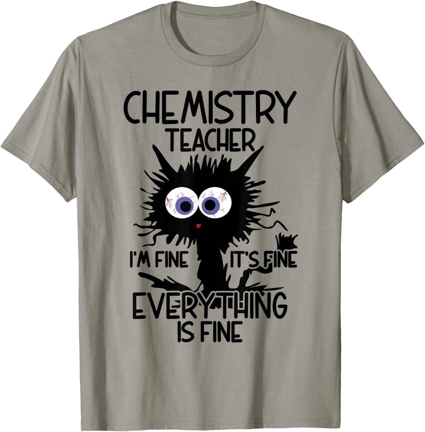 Chemistry Teacher It's Fine Cat Women T-Shirt - T-Shirt | Sand