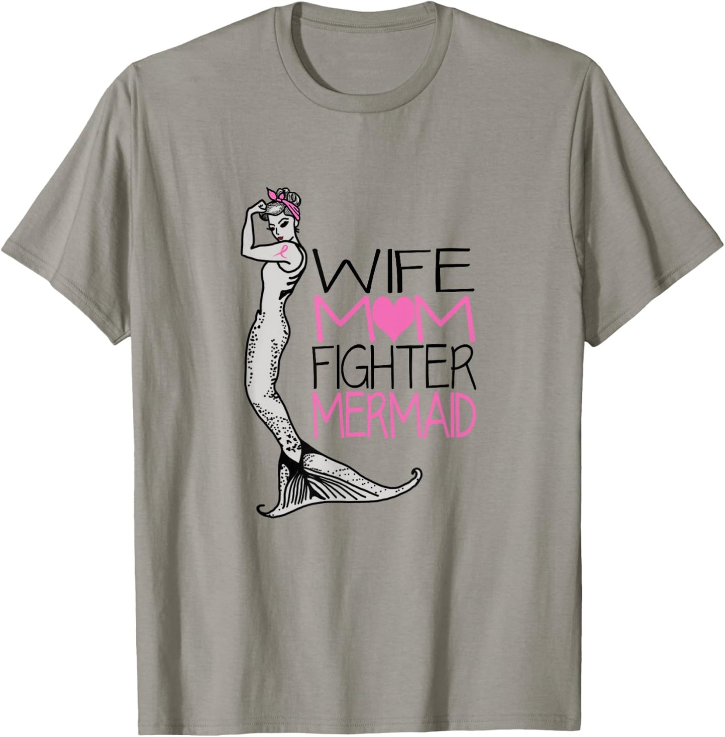 Breast Cancer Shirts Mermaid Shirt Cancer Survivor Gifts T-Shirt - T-Shirt | Sand