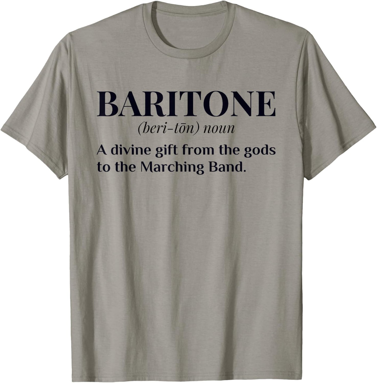 Baritone Definition Funny Marching Chapel Gift T-Shirt - T-Shirt | Sand