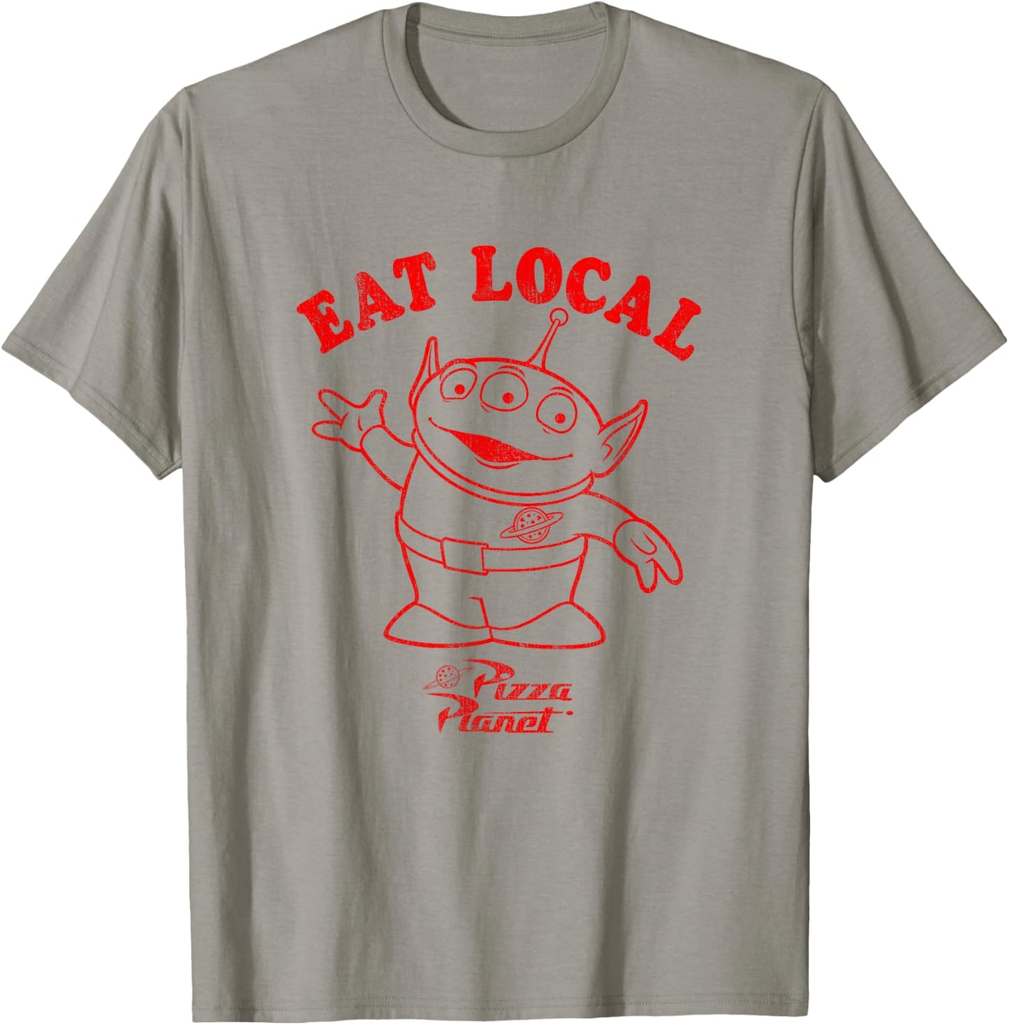 Disney Pixar Toy Story Pizza Planet Alien Eat Local T-Shirt - T-Shirt | Sand