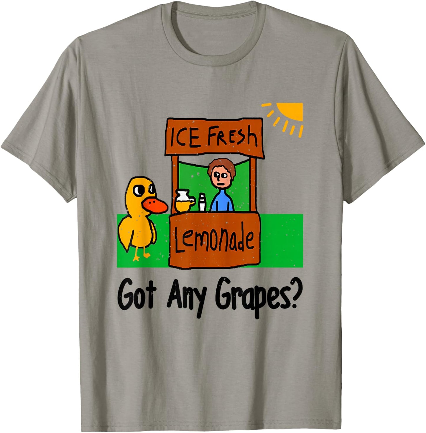 Funny Duck Ice Fresh Lemonade Got Any Grapes T-Shirt - T-Shirt | Sand