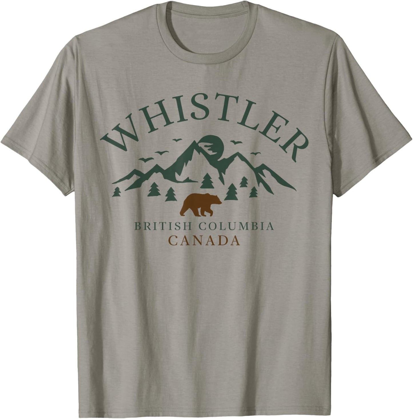 Whistler British Columbia Mountains T-Shirt - T-Shirt | Sand