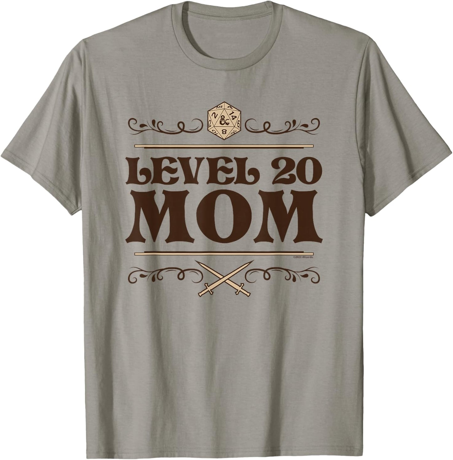 Dungeons & Dragons Mother's Day Level 20 Mom T-Shirt - T-Shirt | Sand