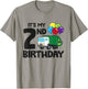 It's My 2nd Birthday Garbage Truck Trash Truck 2nd Birthday T-Shirt - T-Shirt | Sand