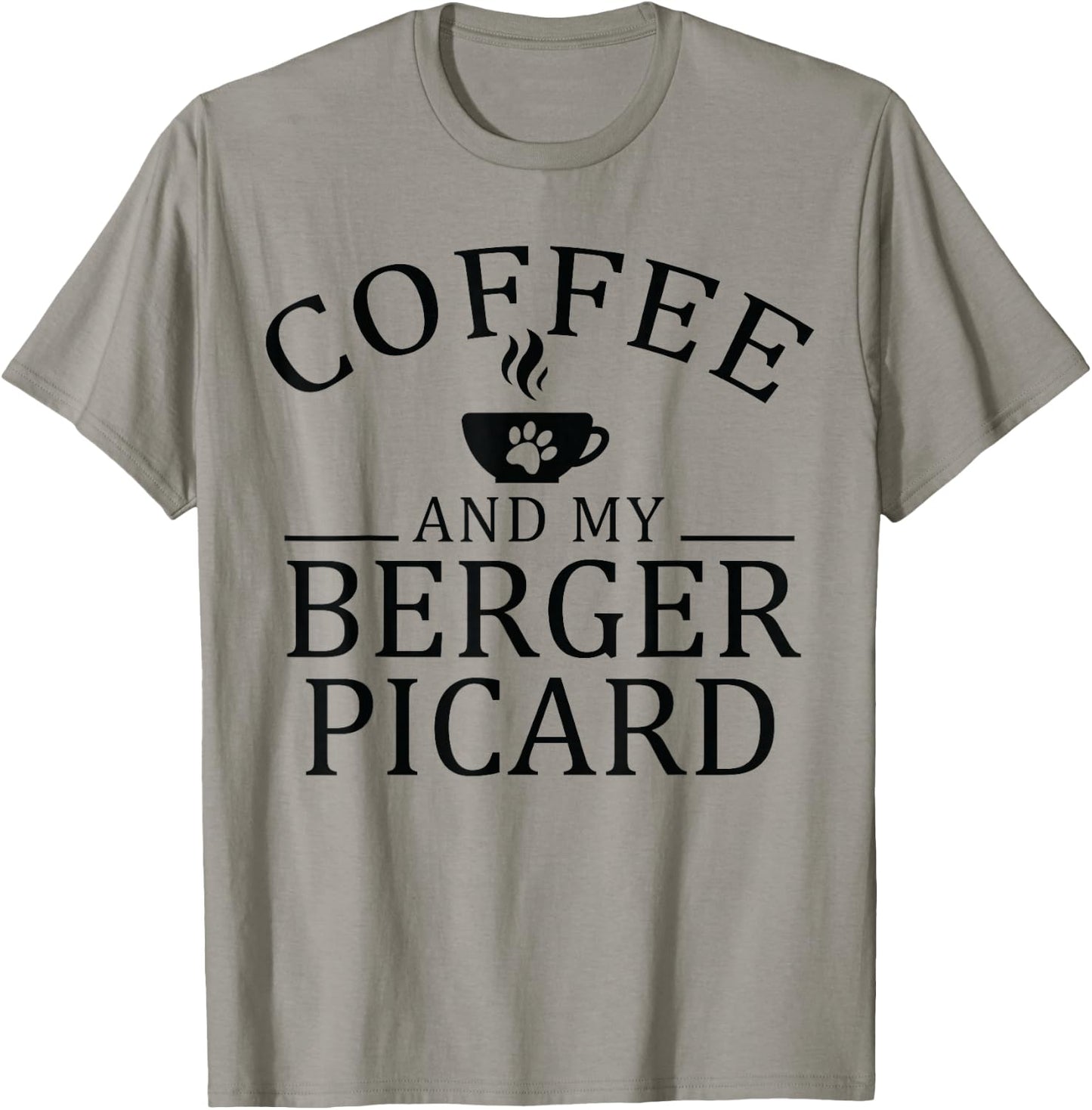 Berger Picard Dog And Coffee T-Shirt - T-Shirt | Sand