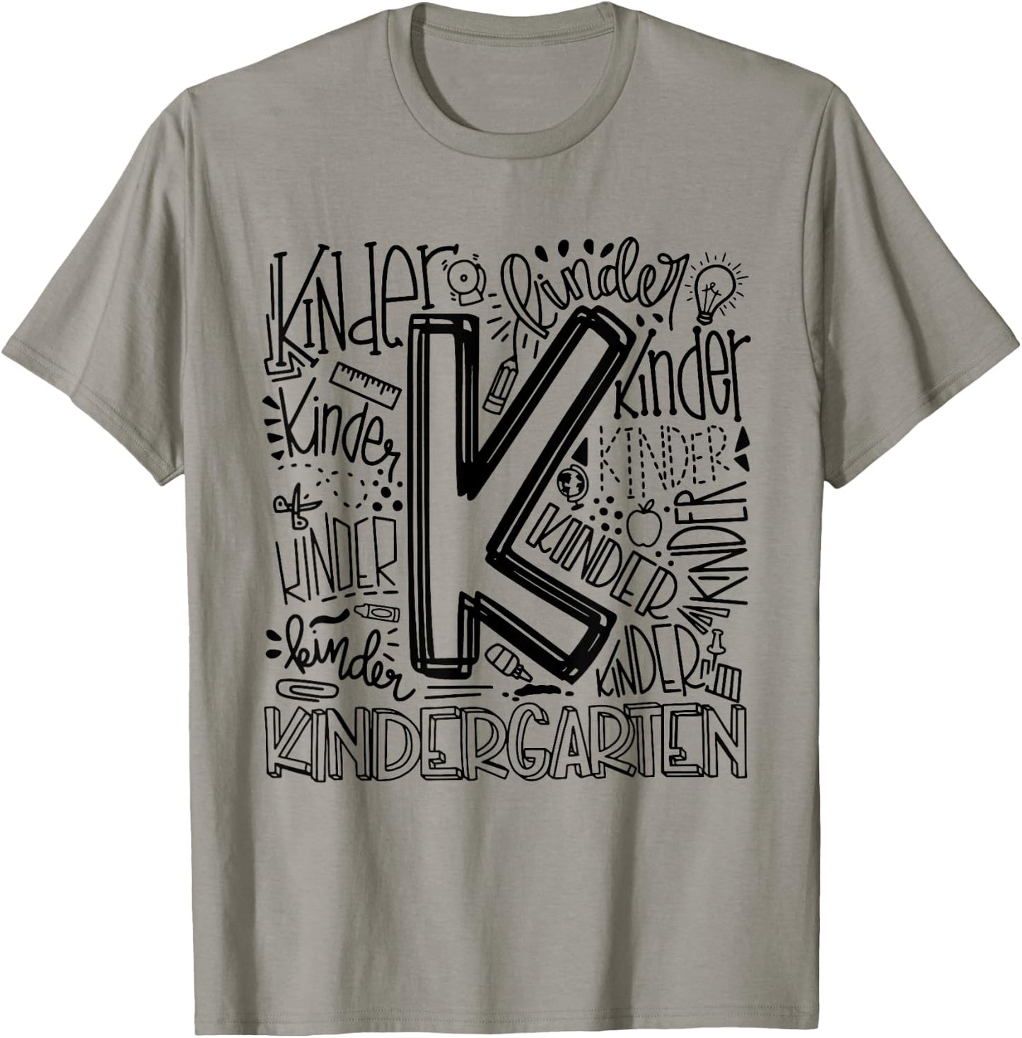 Back To School First Day of School Typography Kindergarten T-Shirt - T-Shirt | Sand