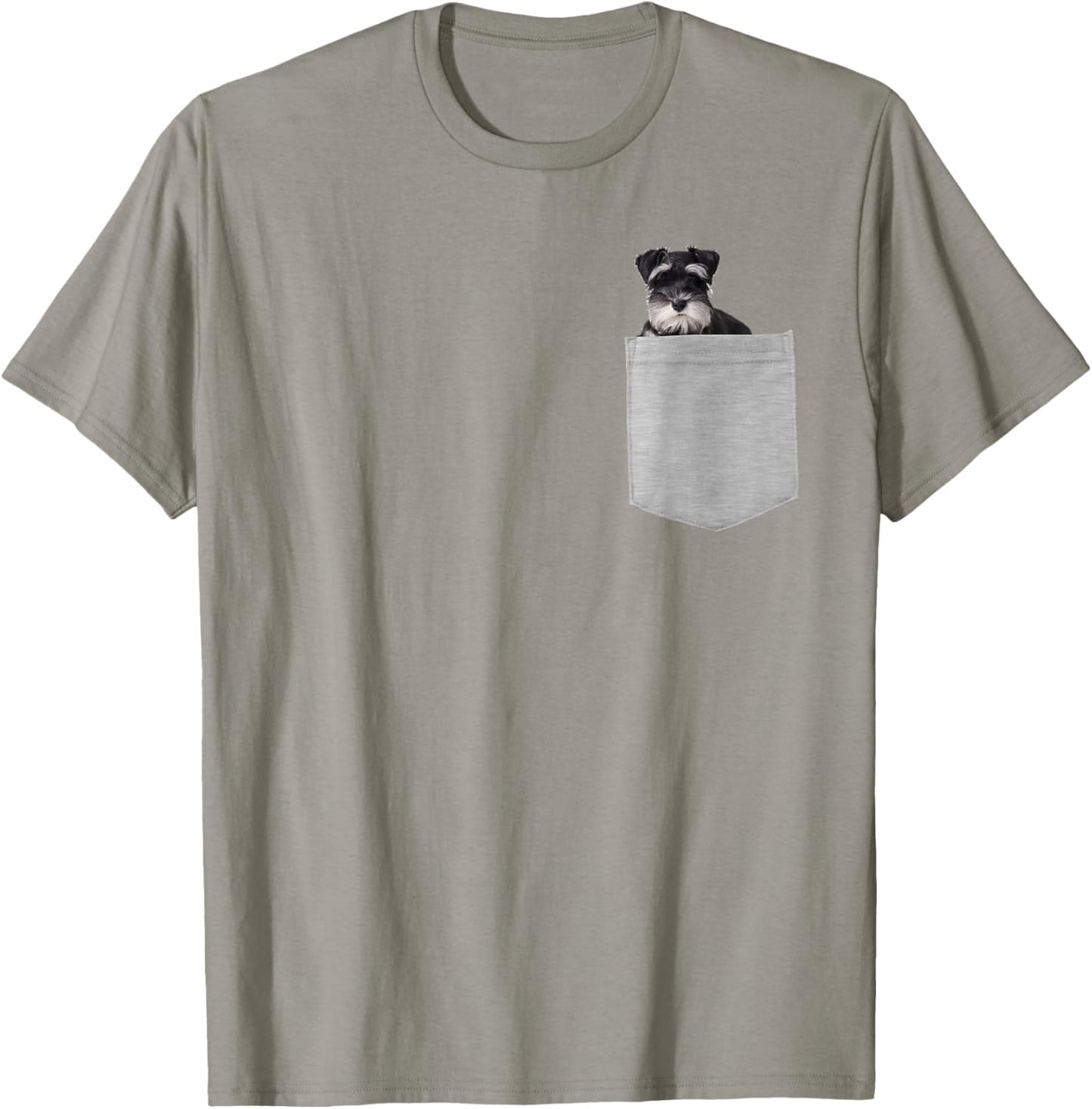 Dog in Your Pocket Miniature Schnauzer T-Shirt - T-Shirt | Sand