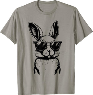Bunny Face with Sunglasses for Boys Men Kids Easter Day Small T-Shirt - T-Shirt | Sand