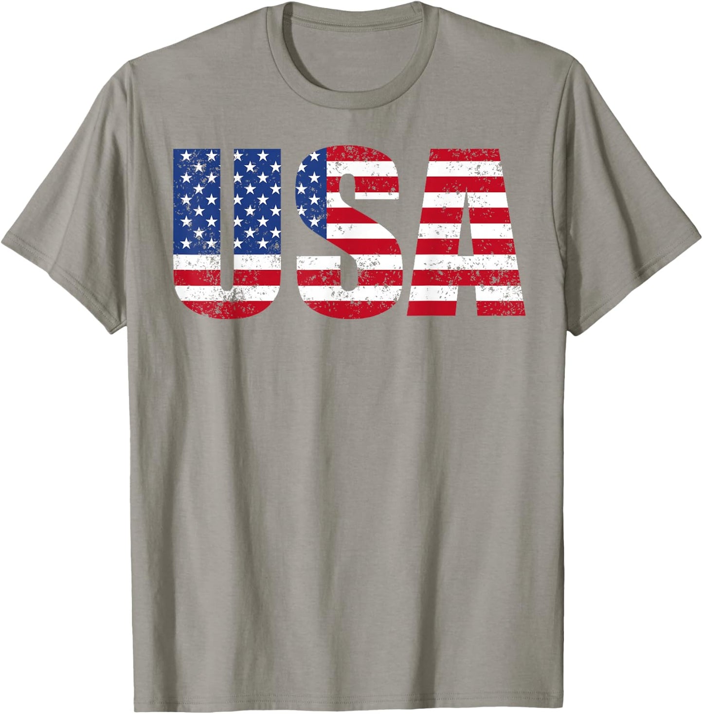 USA Patriotic American Flag Women Kids Boys Girls US T-Shirt - T-Shirt | Sand