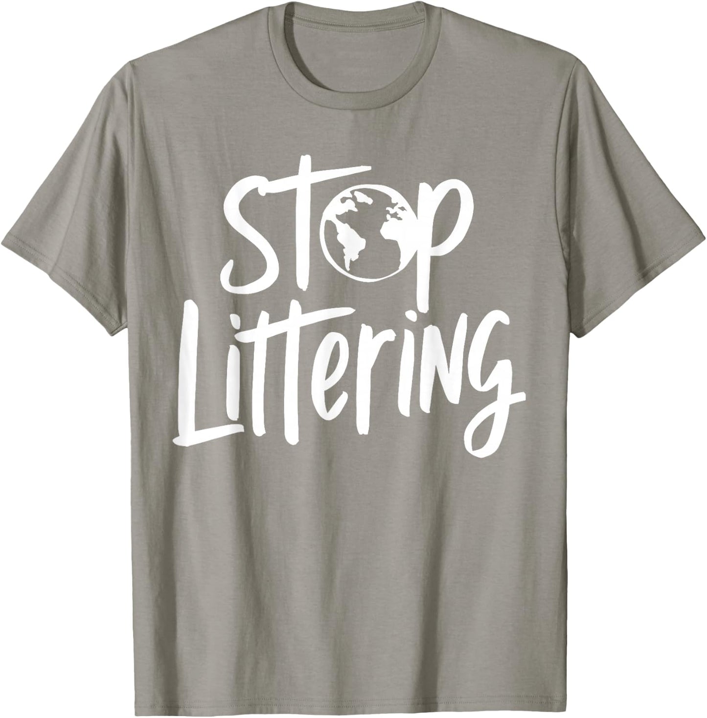 Stop Littering T-Shirt - T-Shirt | Sand