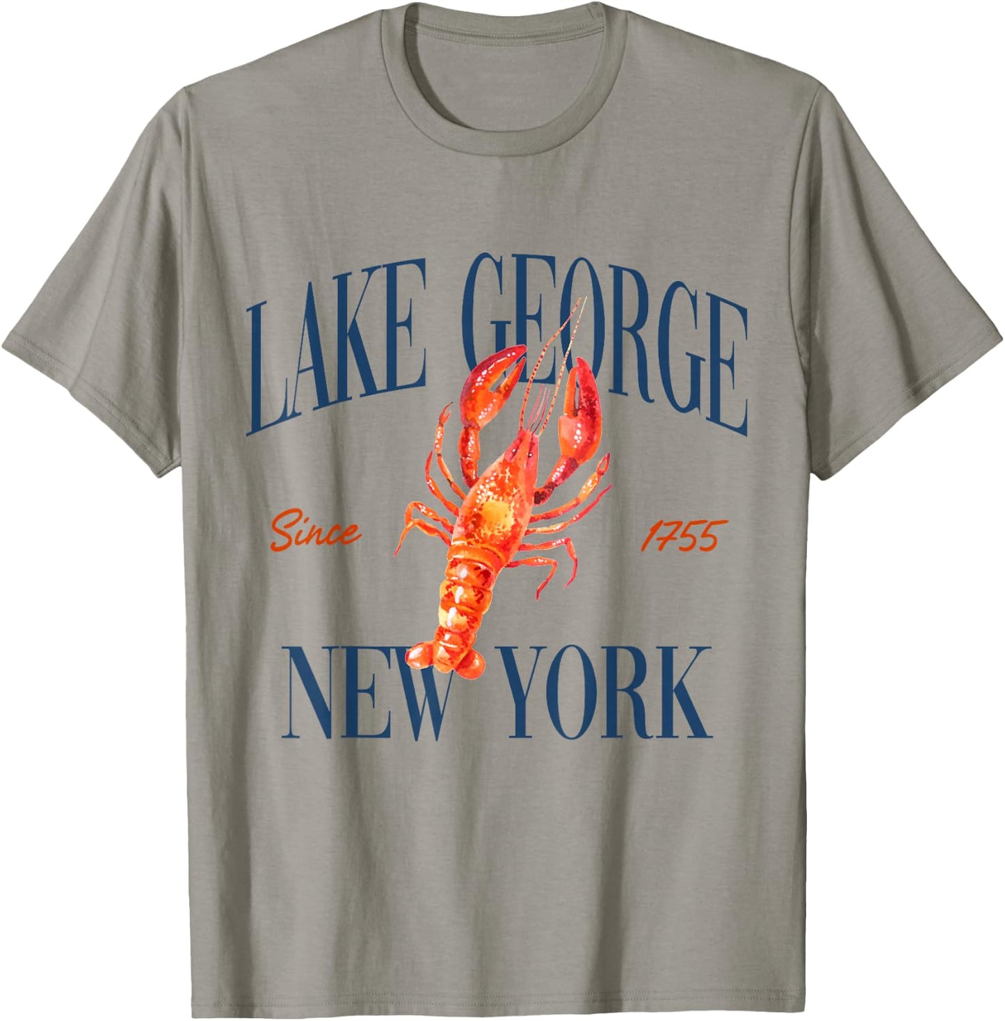 Lake George New York Est. 1755 - Old Money, Aesthetic T-Shirt - T-Shirt | Sand