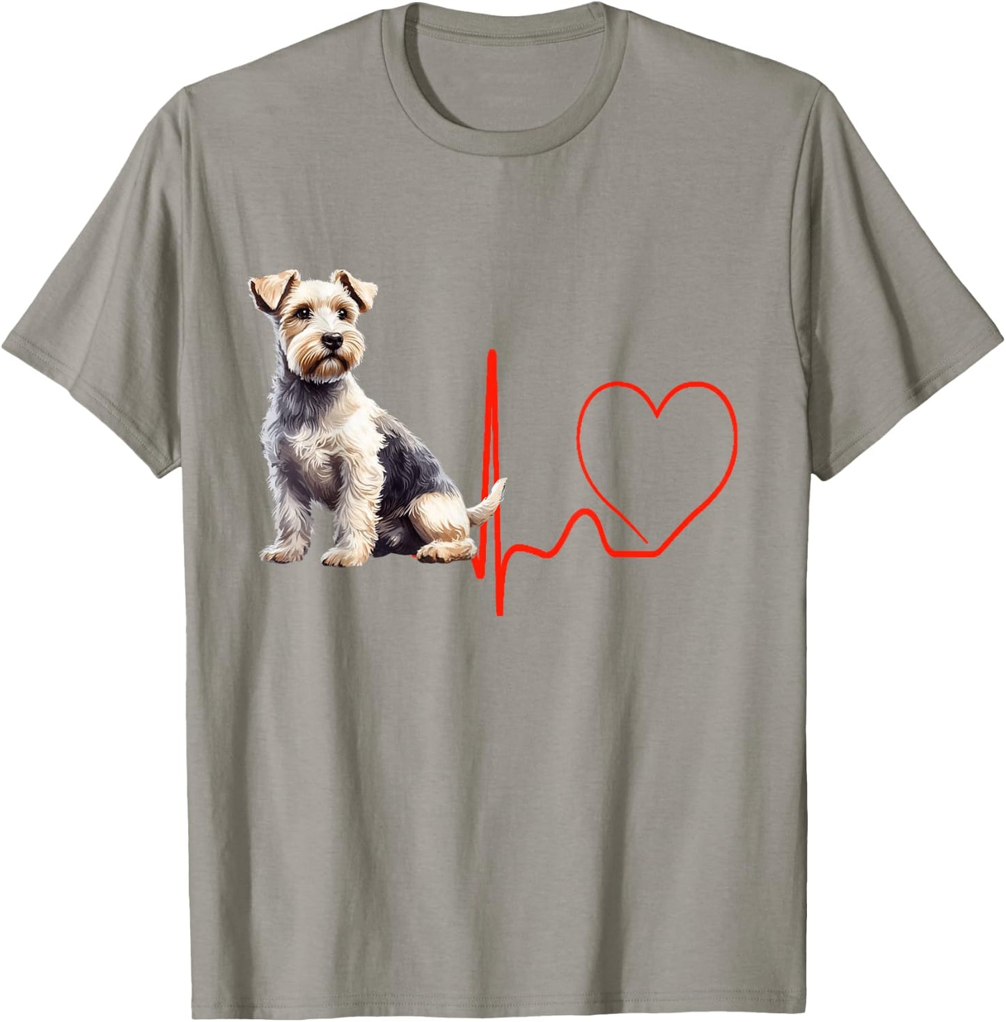 Sporting Lucas Terrier Dog Heartbeat Love Pet Owner T-Shirt - T-Shirt | Sand