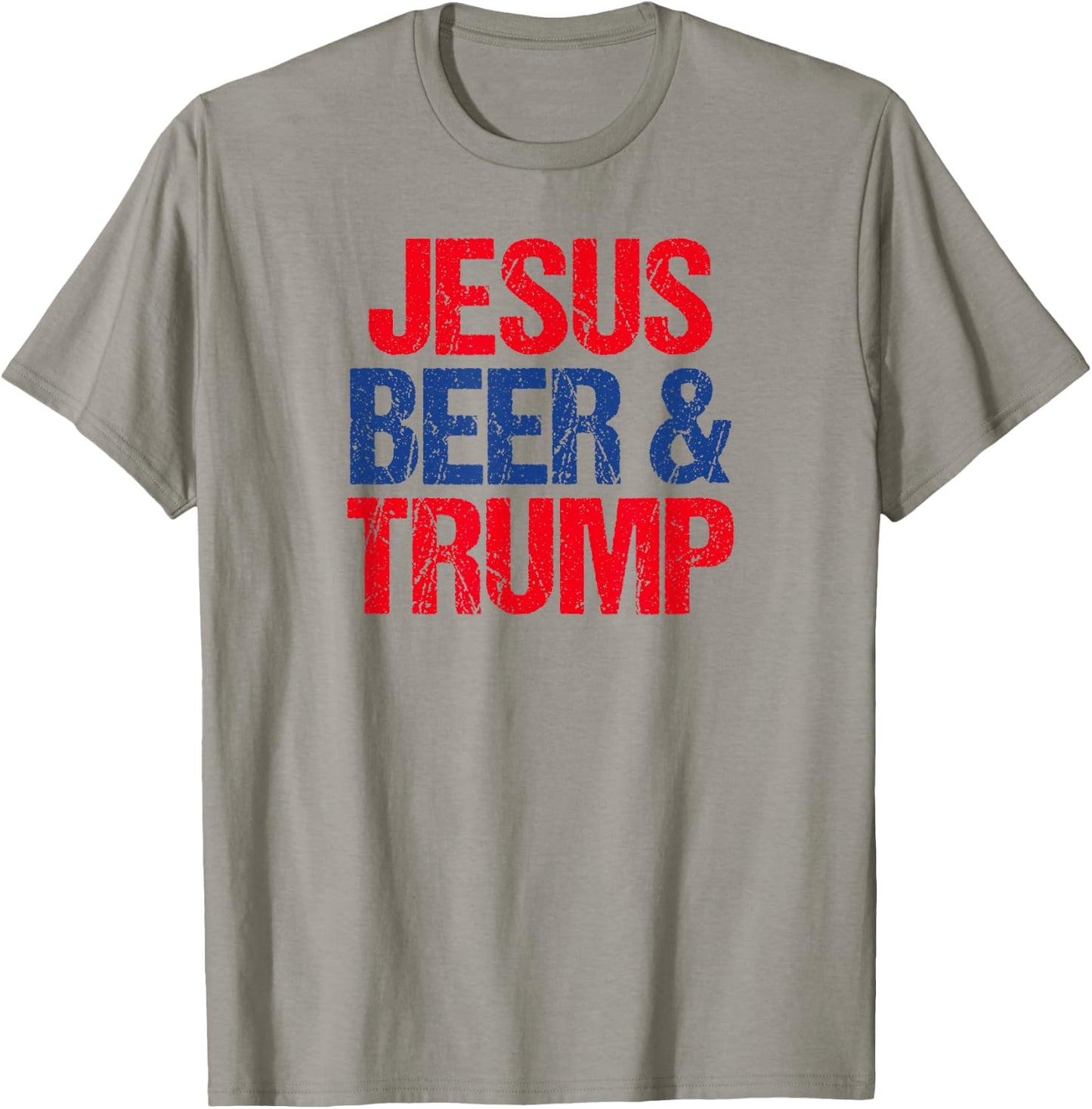 Jesus Beer And Trump T-Shirt - T-Shirt | Sand