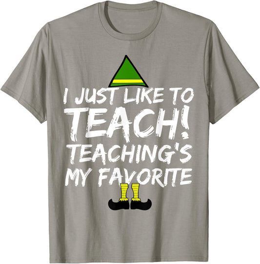 Funny Teacher Christmas Teaching is My Favorite T-Shirt - T-Shirt | Sand