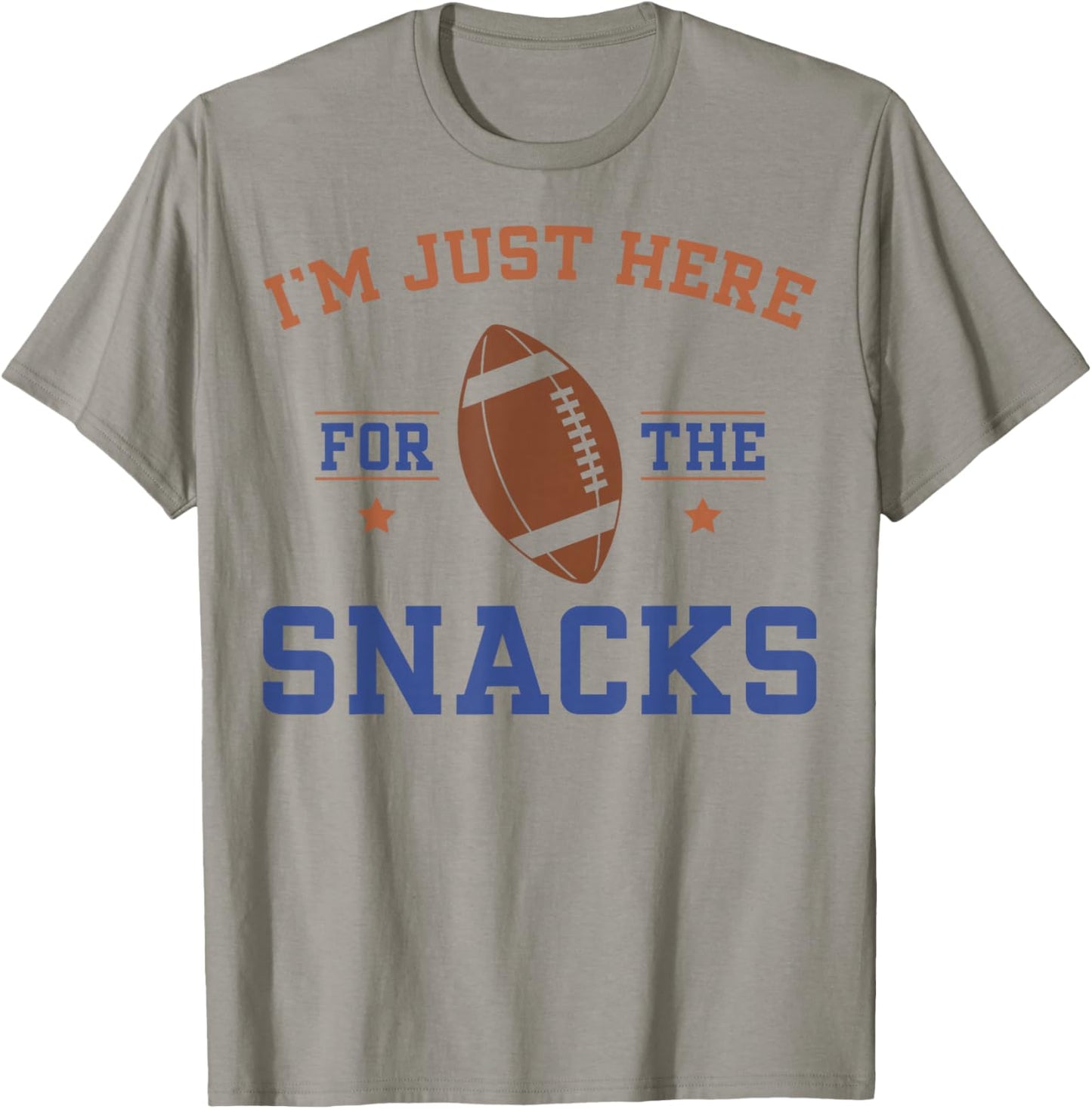I'm Just Here For The Snacks Funny Retro Football T-Shirt - T-Shirt | Sand