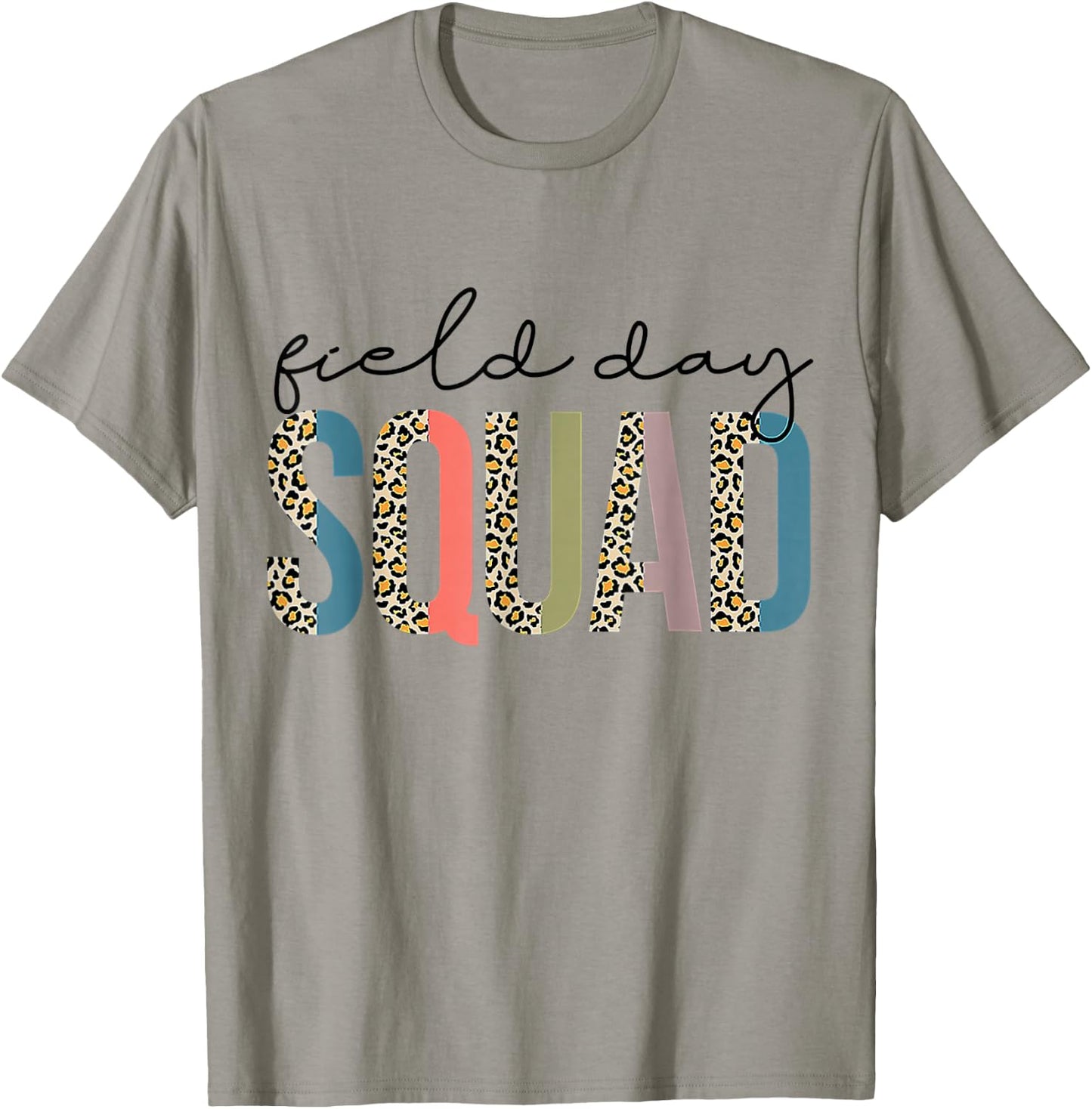 Kids Field Trip Squad Leopard Field day Games Kindergarten T-Shirt - T-Shirt | Sand