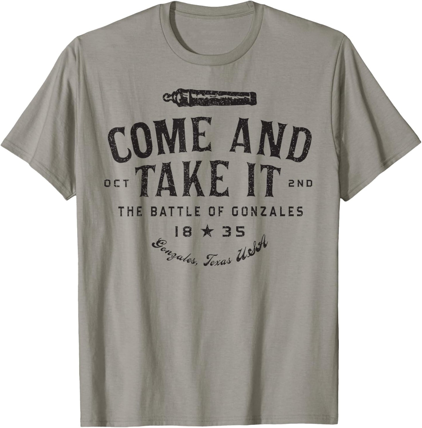 Vintage Come and Take It The Battle of Gonzales 1835 T-Shirt - T-Shirt | Sand