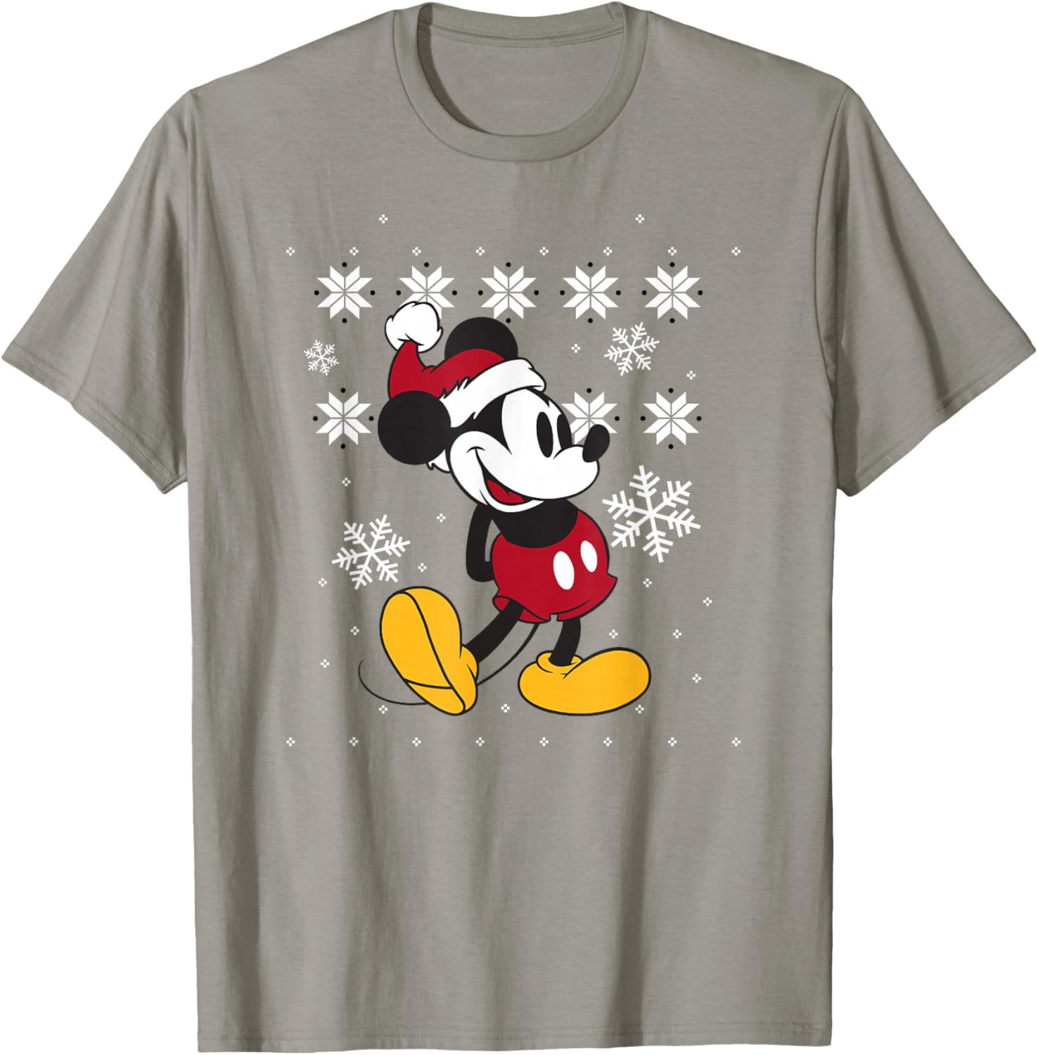 Disney - Faux Ugly Holiday Sweater Mickey Mouse T-Shirt - T-Shirt | Sand