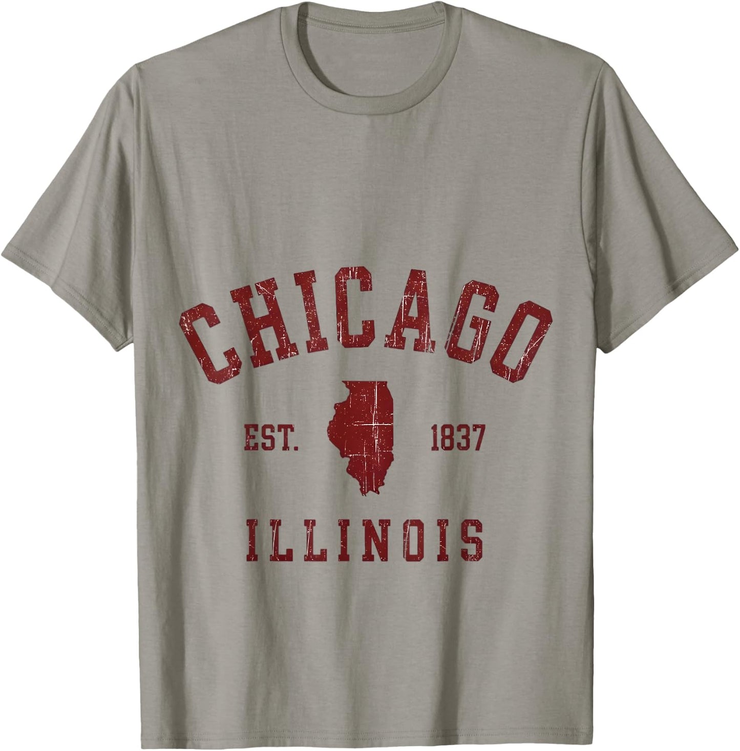 Chicago Illinois Est 1837 Vintage Style T-Shirt - T-Shirt | Sand