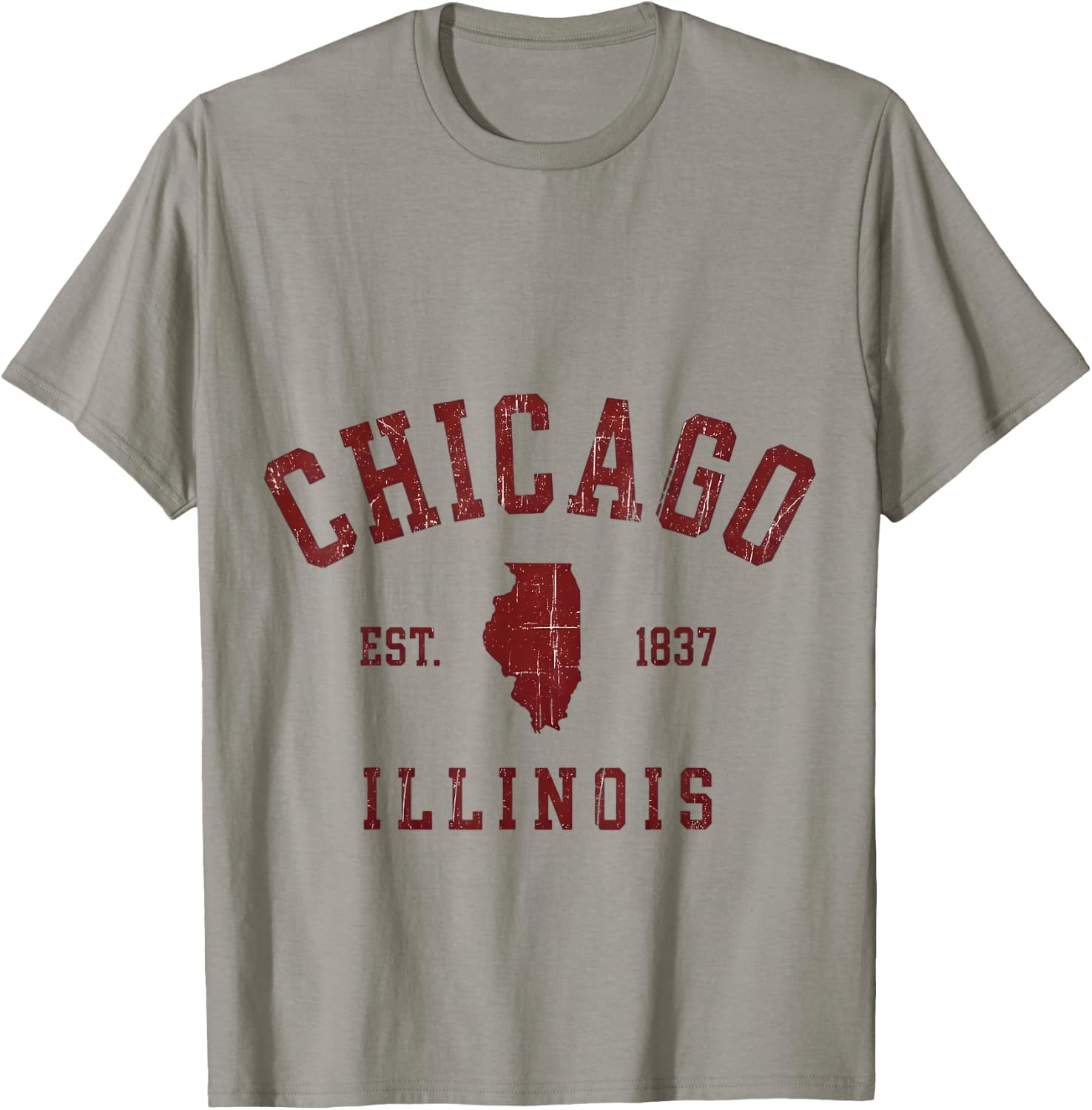 Chicago Illinois Est 1837 Vintage Style T-Shirt - T-Shirt | Sand