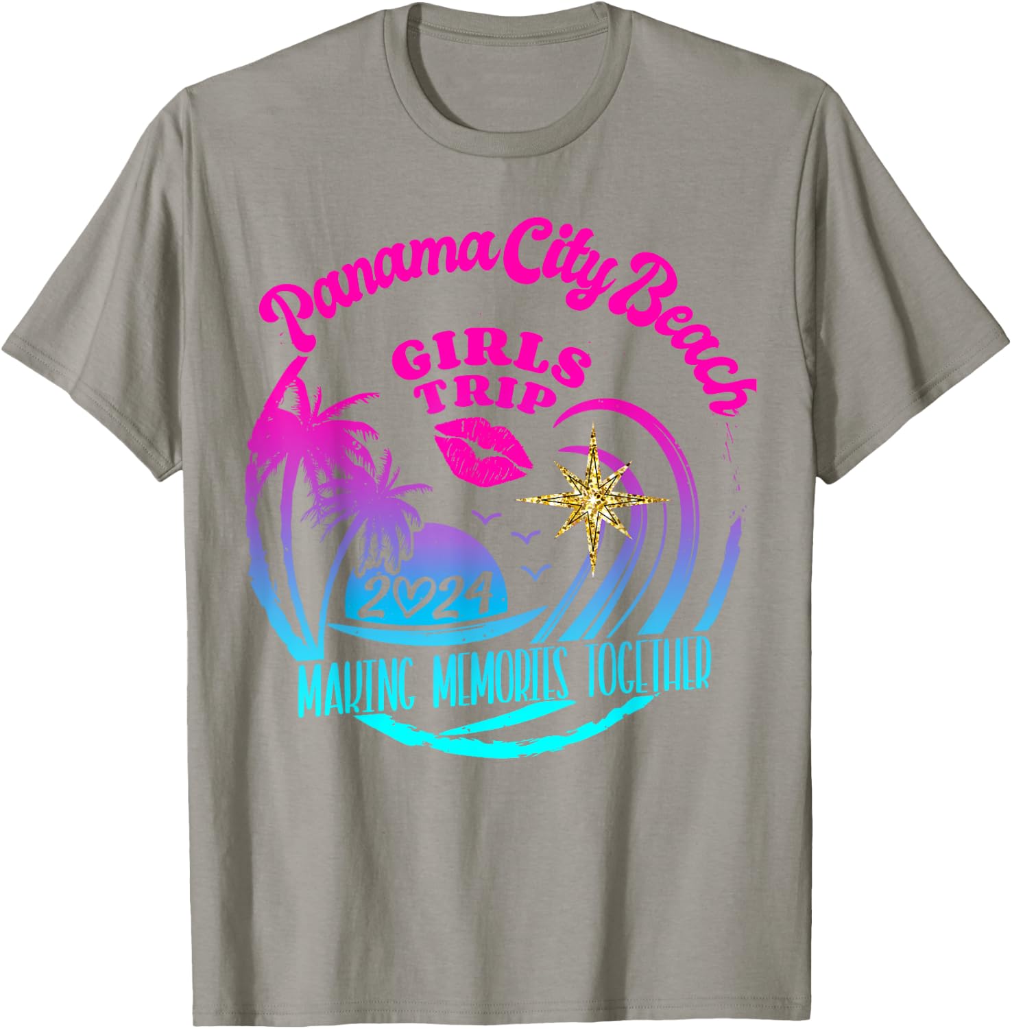 Girls Trip Panama City Beach 2024 Weekend Birthday Squad T-Shirt - T-Shirt | Sand