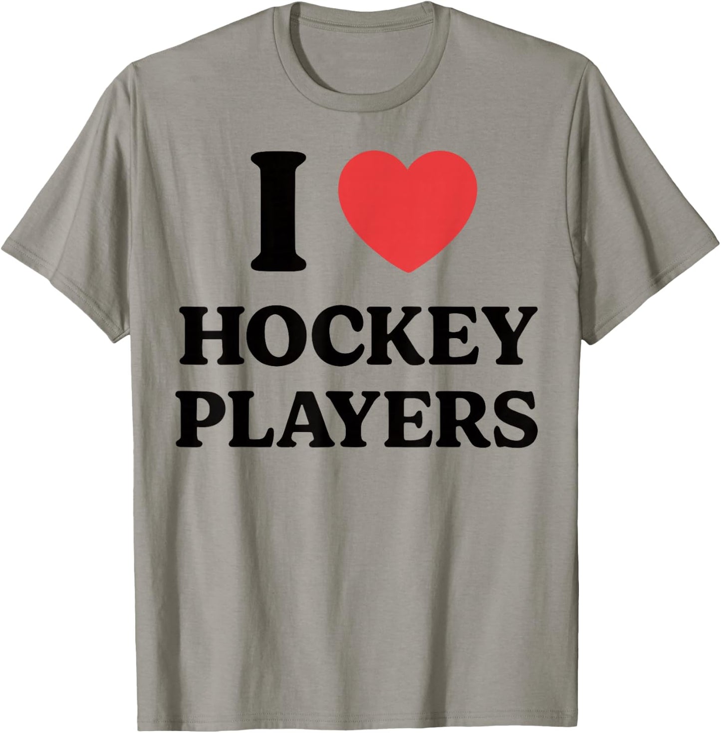 I Heart Hockey Players Funny Campus Romance 2026 T-Shirt - T-Shirt | Sand