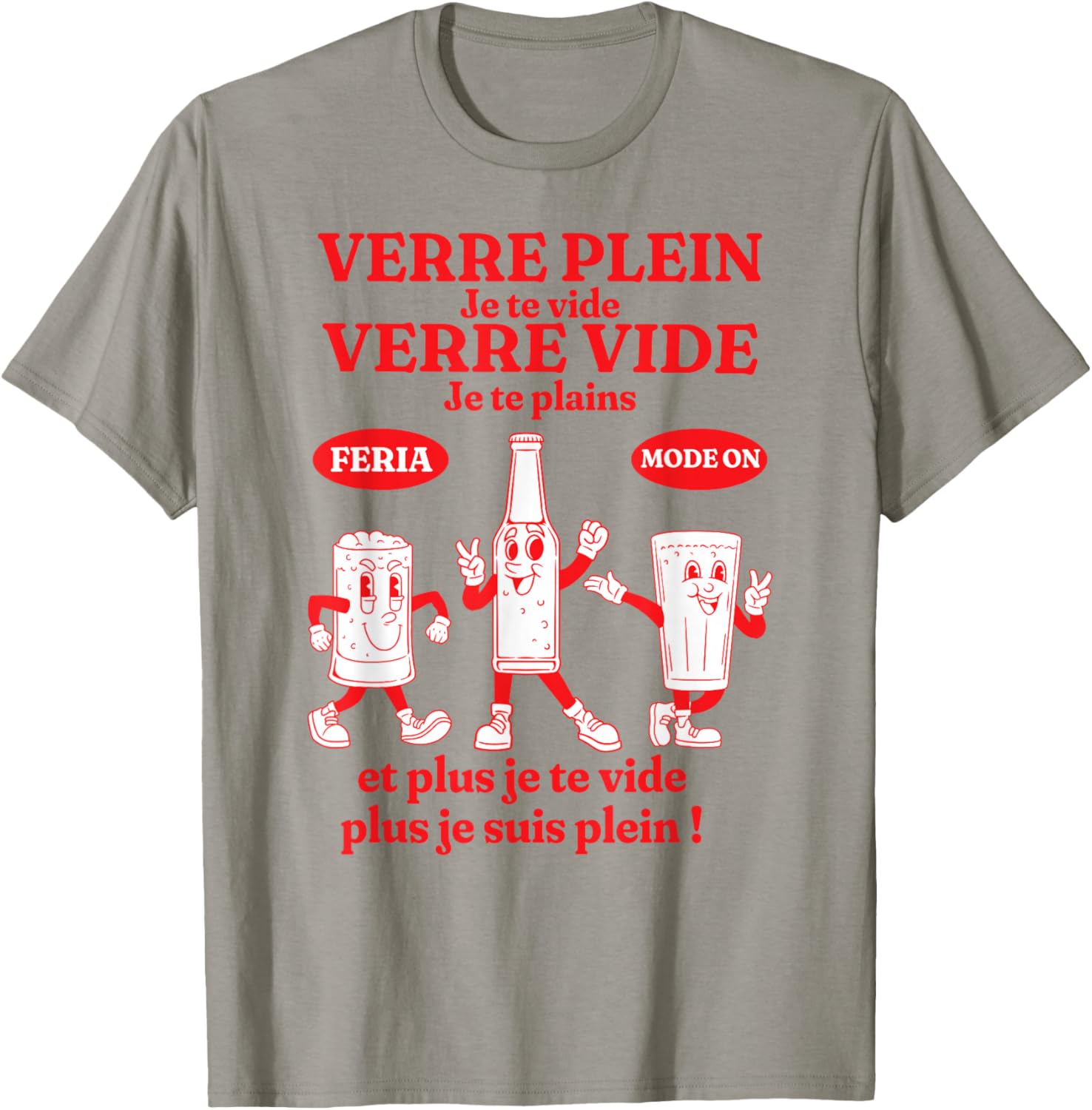 Feria Ambiance Fête Bayonne Dax Basque Humour Aperitif Alcohol T-Shirt - T-Shirt | Sand