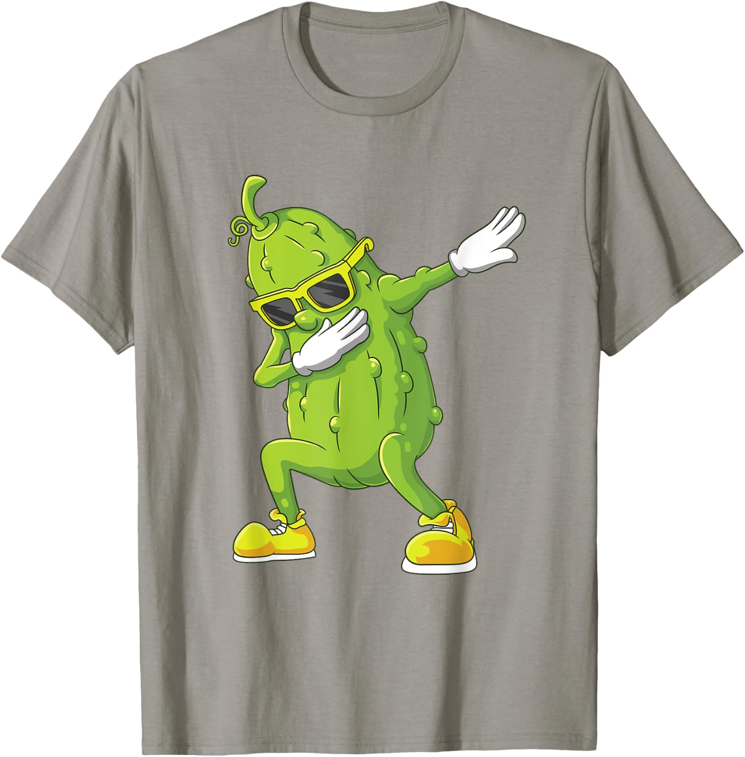Dab Halloween Pickle Dabbing Dancing Cucumber Costume Party T-Shirt - T-Shirt | Sand