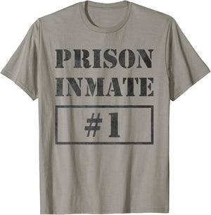 Prisoner Costume Inmate Funny Orange Escaped Jail T-Shirt - T-Shirt | Sand