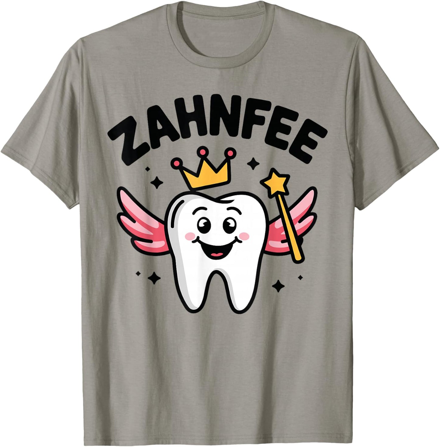 Zahnfee Shirt Damen, Weiß, Kurzarm, Small, EU 41, Cartoon, Kreuzrücken, Casual, Kostümparty T-Shirt - T-Shirt | Sand