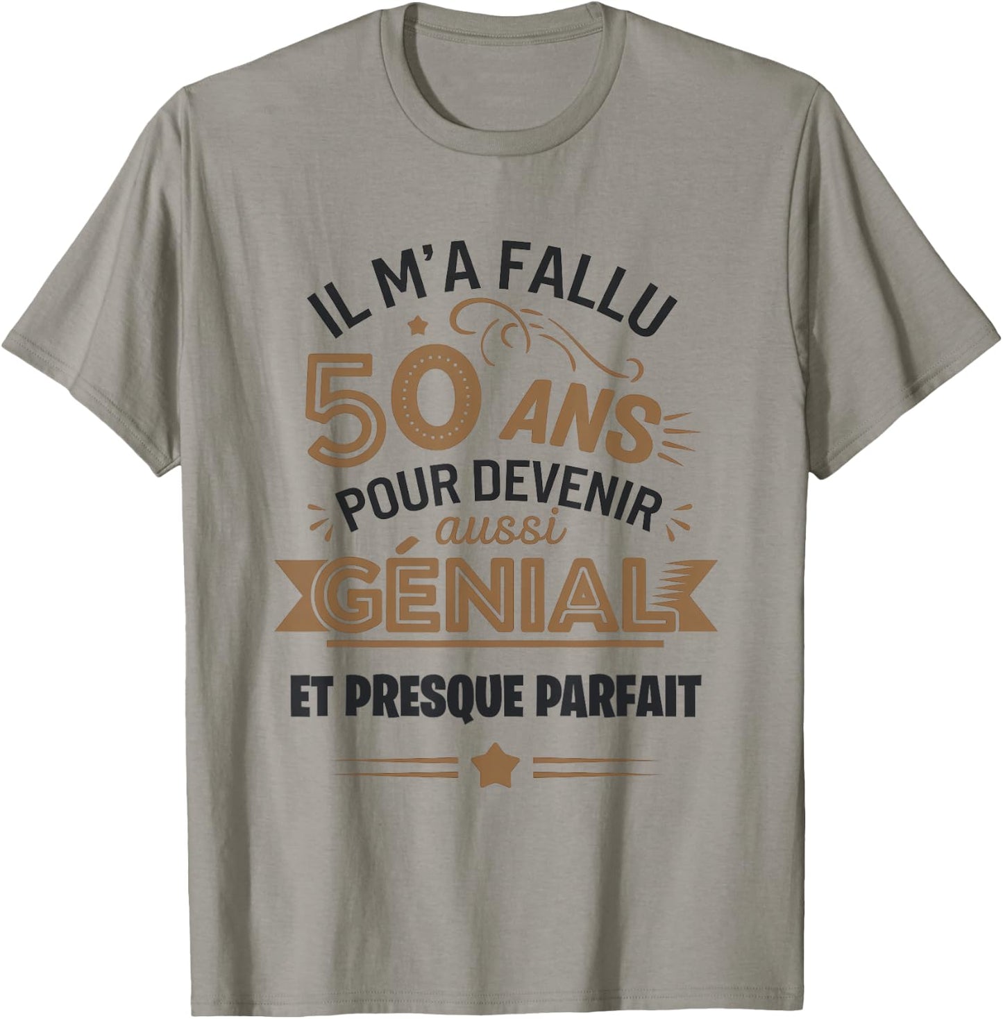 50 years birthday 50 years gift 50 years funny , white, S T-Shirt - T-Shirt | Sand